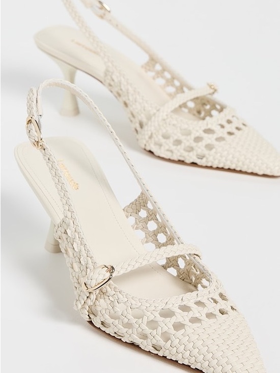 Larroude Shoes - Larroude Macrame kitten Heels